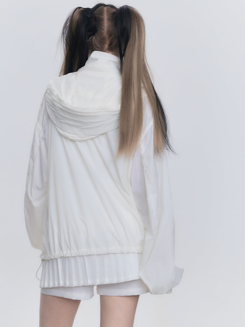 Sunscreen Stand Collar Jacket & Long Skirt