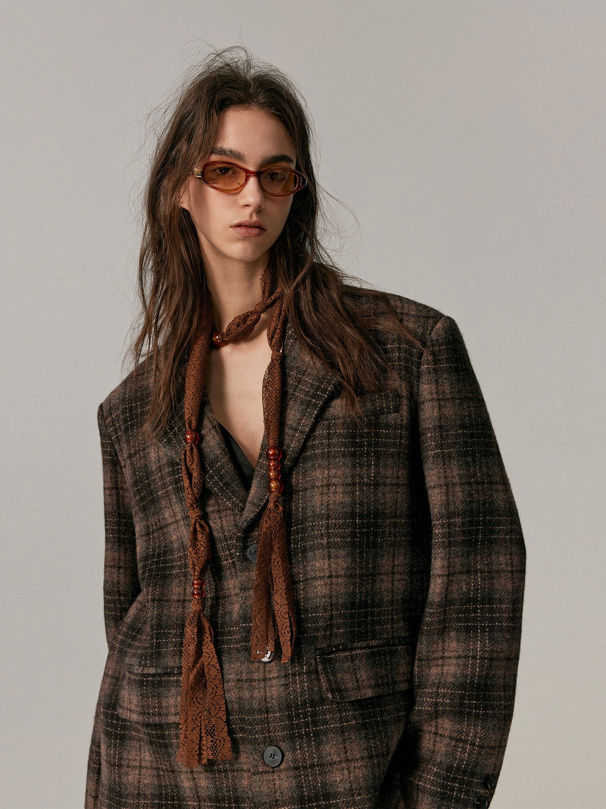 복고풍 대형 캐주얼 재킷을 확인했습니다