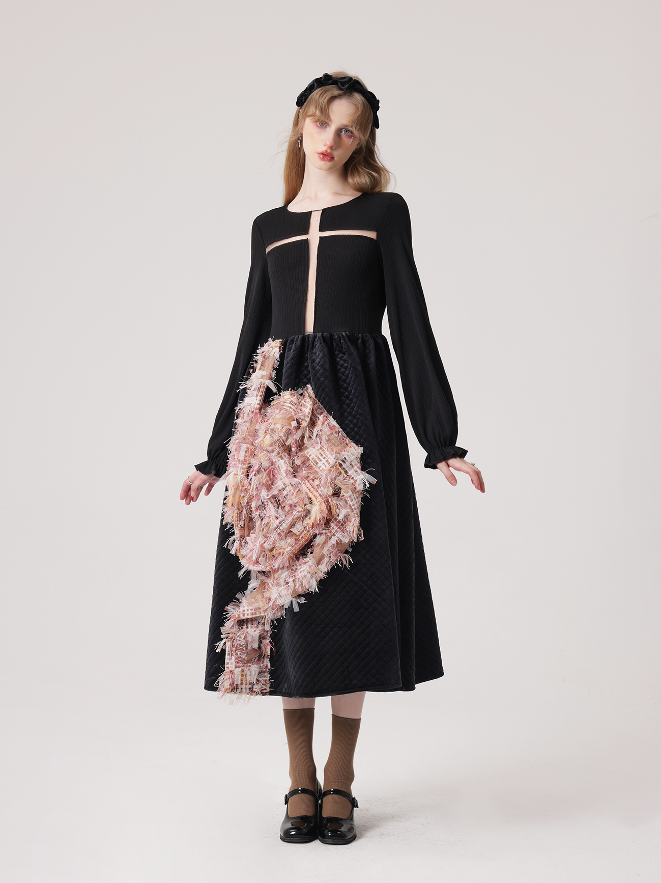 Rose Translucent Design Princess Dress