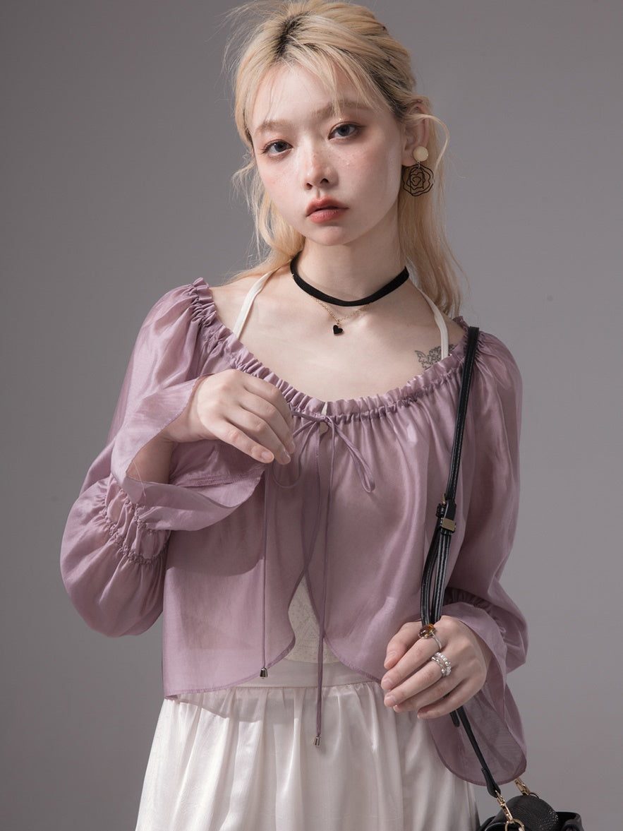 Sunscreen Cardigan & Lace Camisole Setup