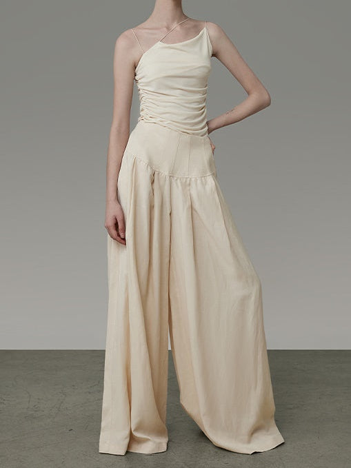Wide-leg Loose Drape Pleated Pants