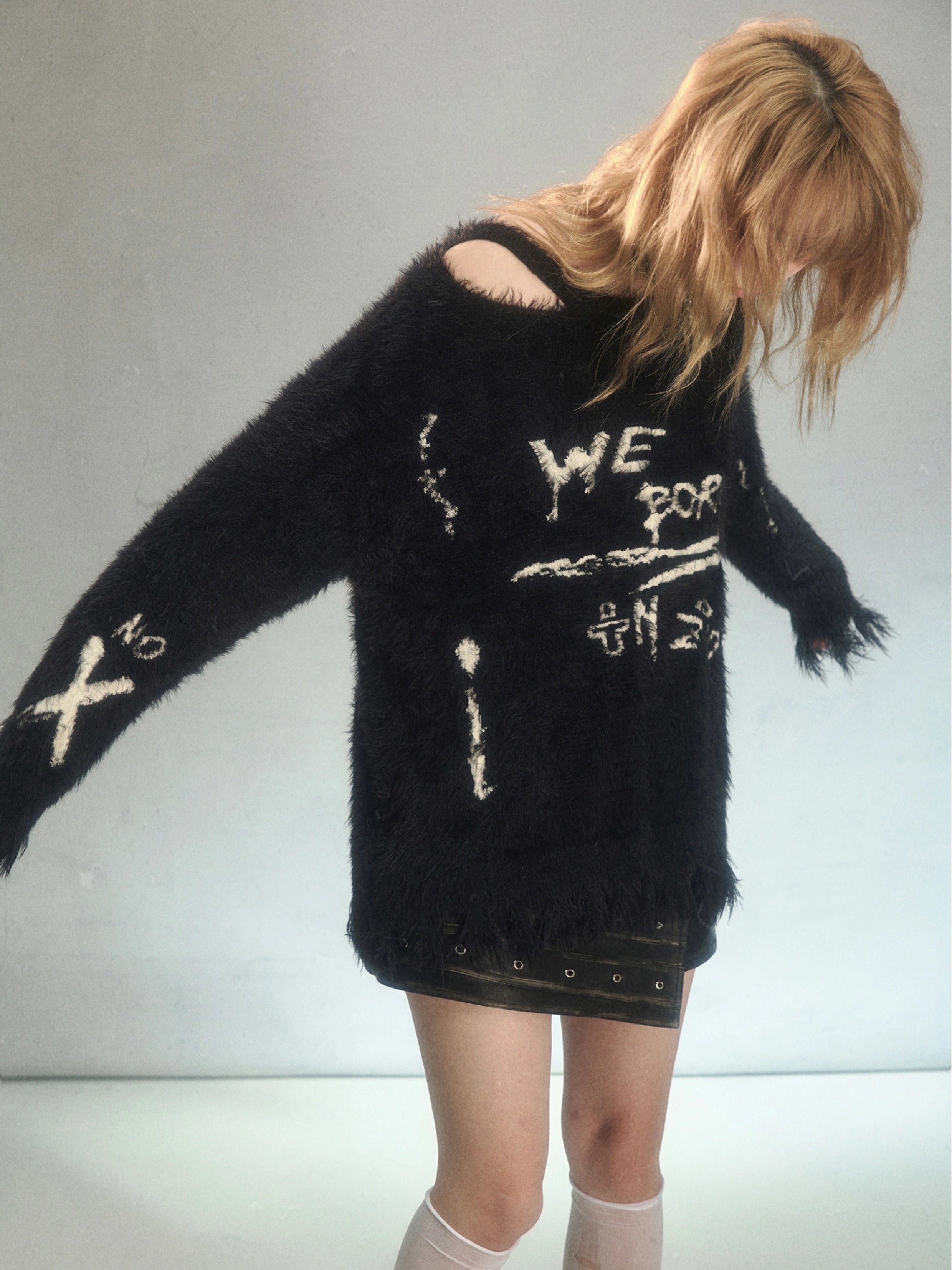 Punk Graffiti Niche Loose Pullover