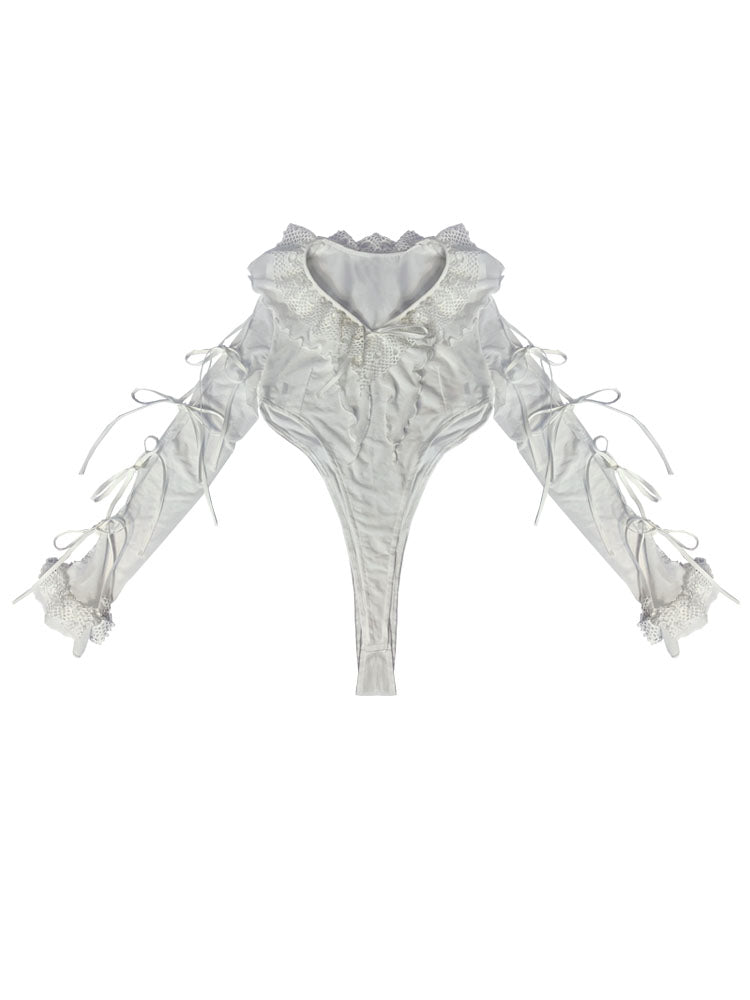 Ribbon Lace Sexy Sweet Body-Suit