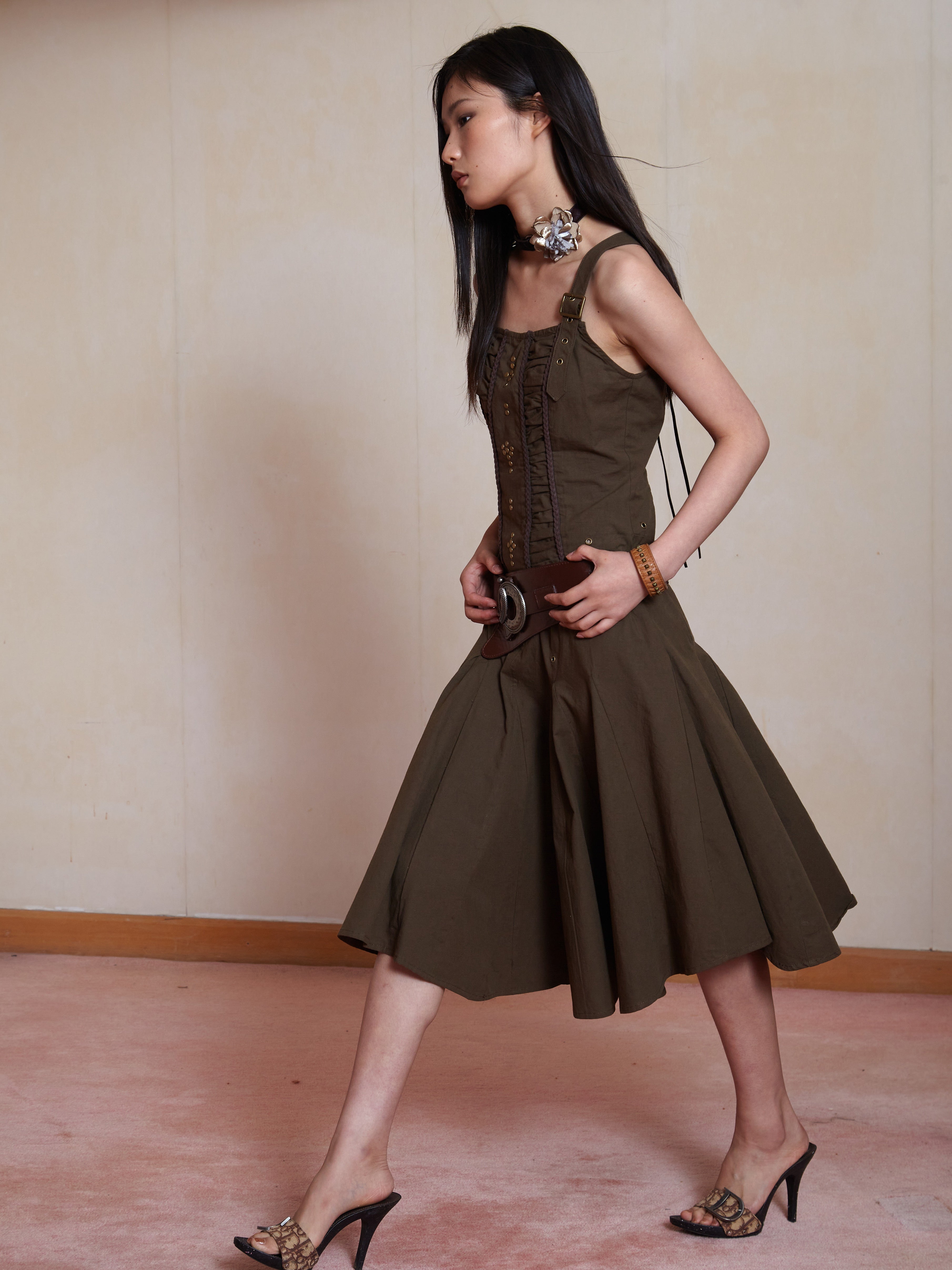 Studs Retro Slip One-piece(Not Belt)