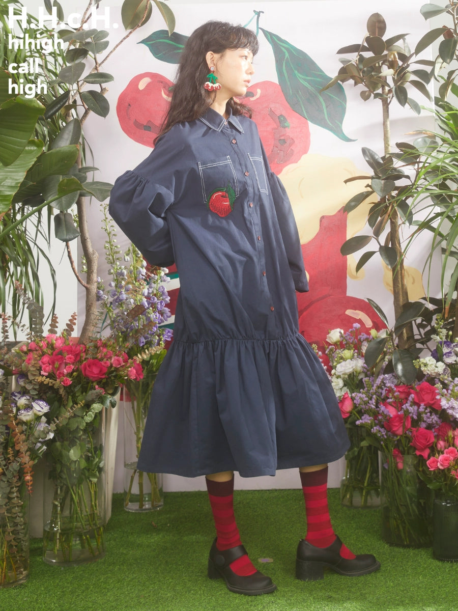 Retro -Apfel -Stickerei