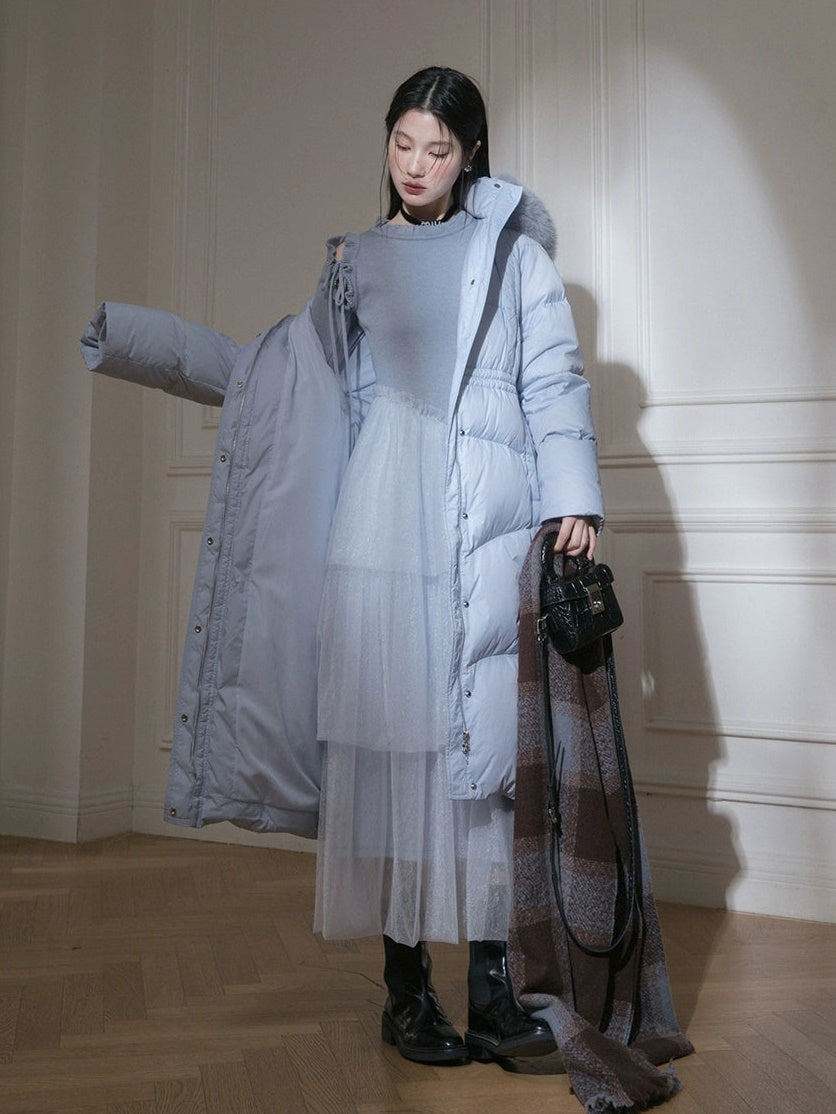 패치 워크 디자인 깎아 지른 케이크 드레스