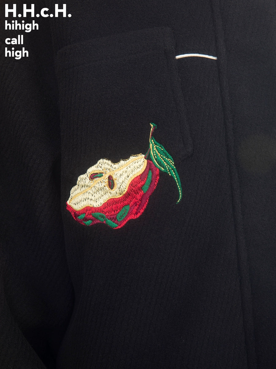 Apple Embroidered Hooded Jacket