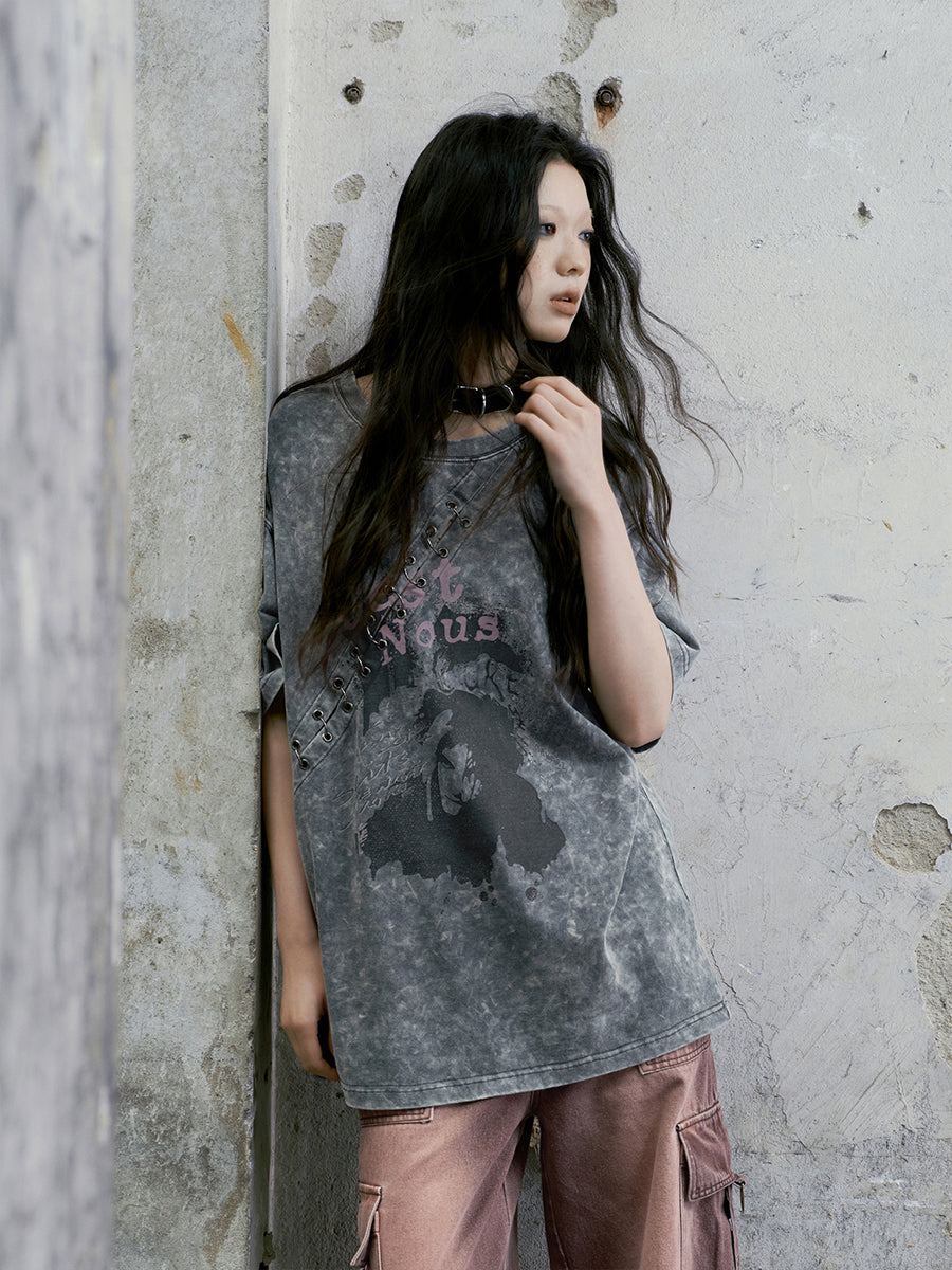 Old Printed Short Sleeves T-Shirt