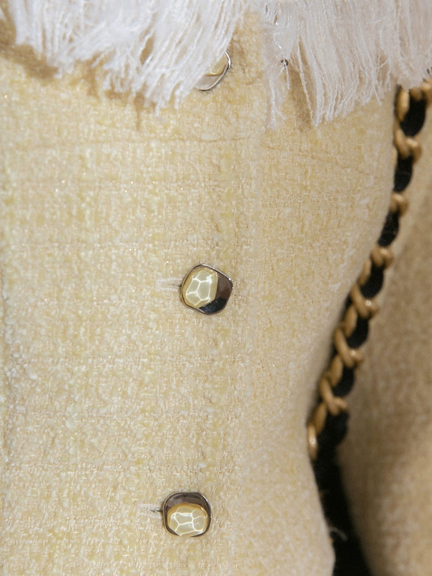 Small Fragrant Fringe Jacket & Skirt Set-up