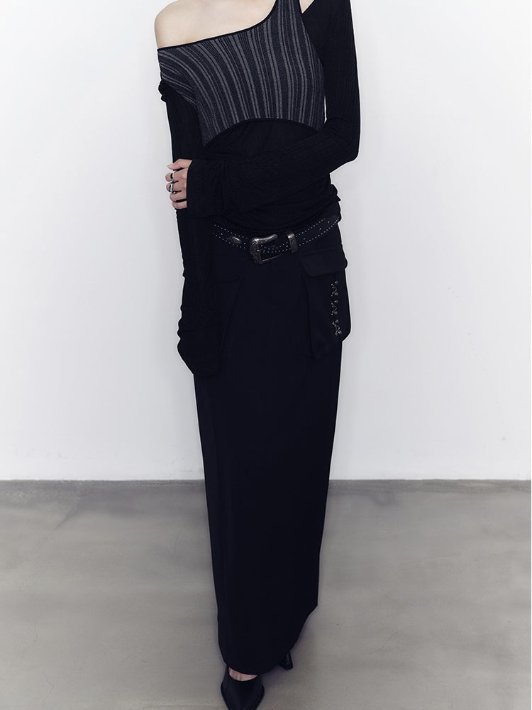 Dreidimensionaler Taschenhoch-Taillenrock