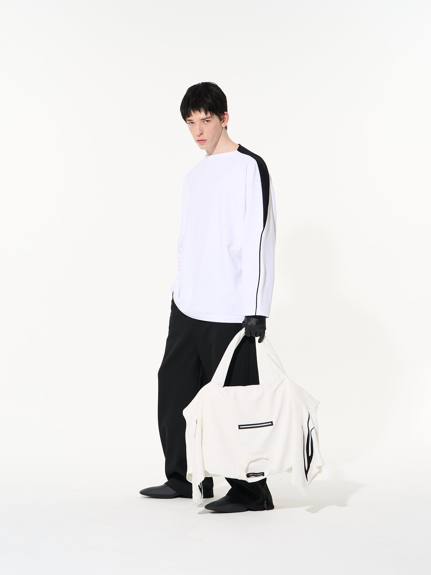 Unisex Oversize Side-line Monotone Pullover
