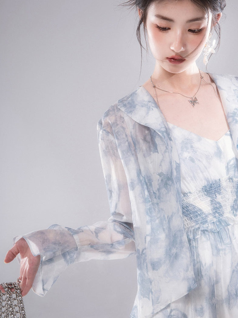 Blumendruck-Hemd & Hosentender langes Einteilungsaufbau