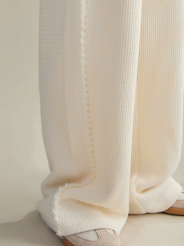 니트 레이스 해협 캐주얼 바지