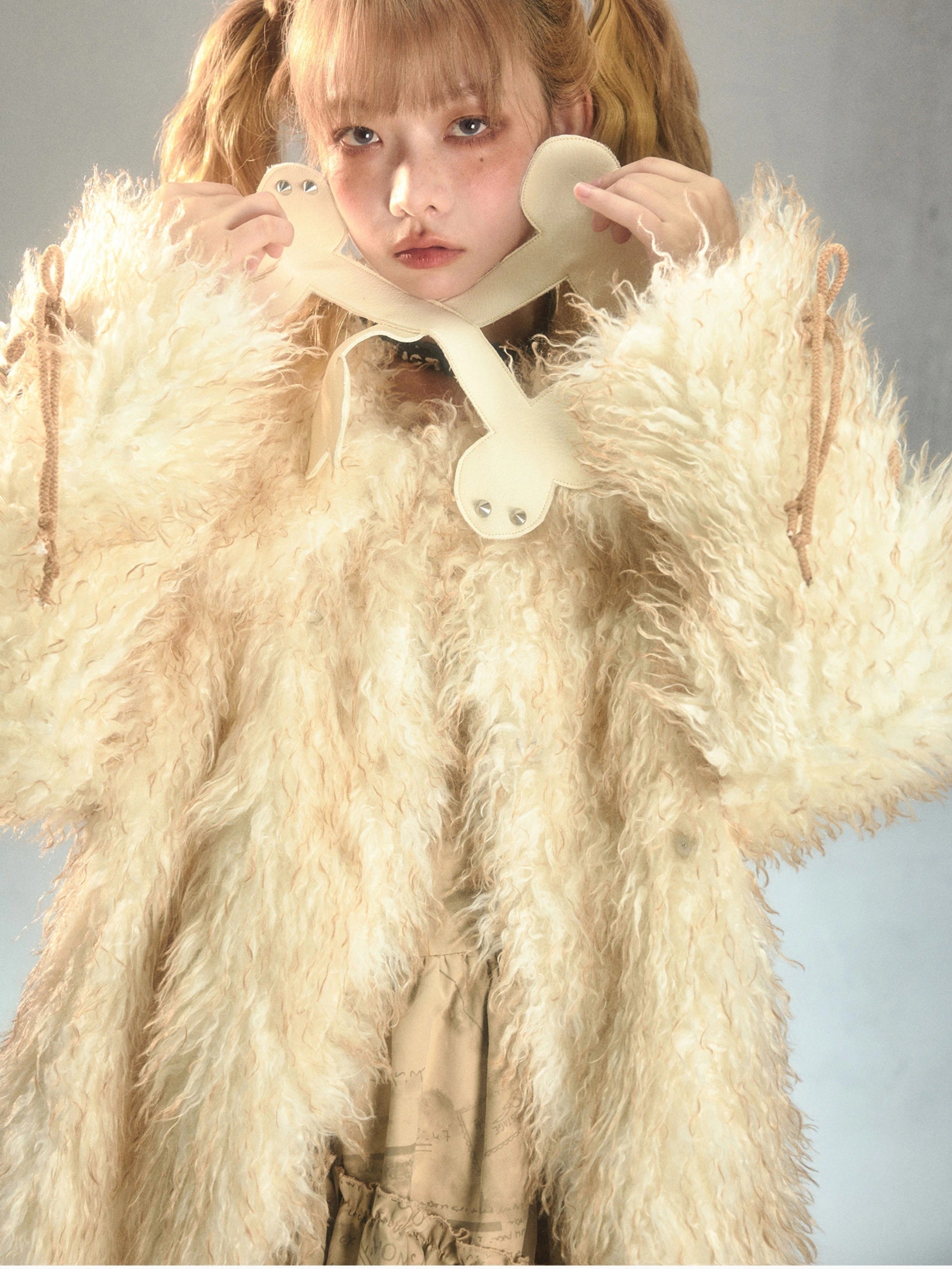 Eco-friendly Fur Mixed Loose Coat