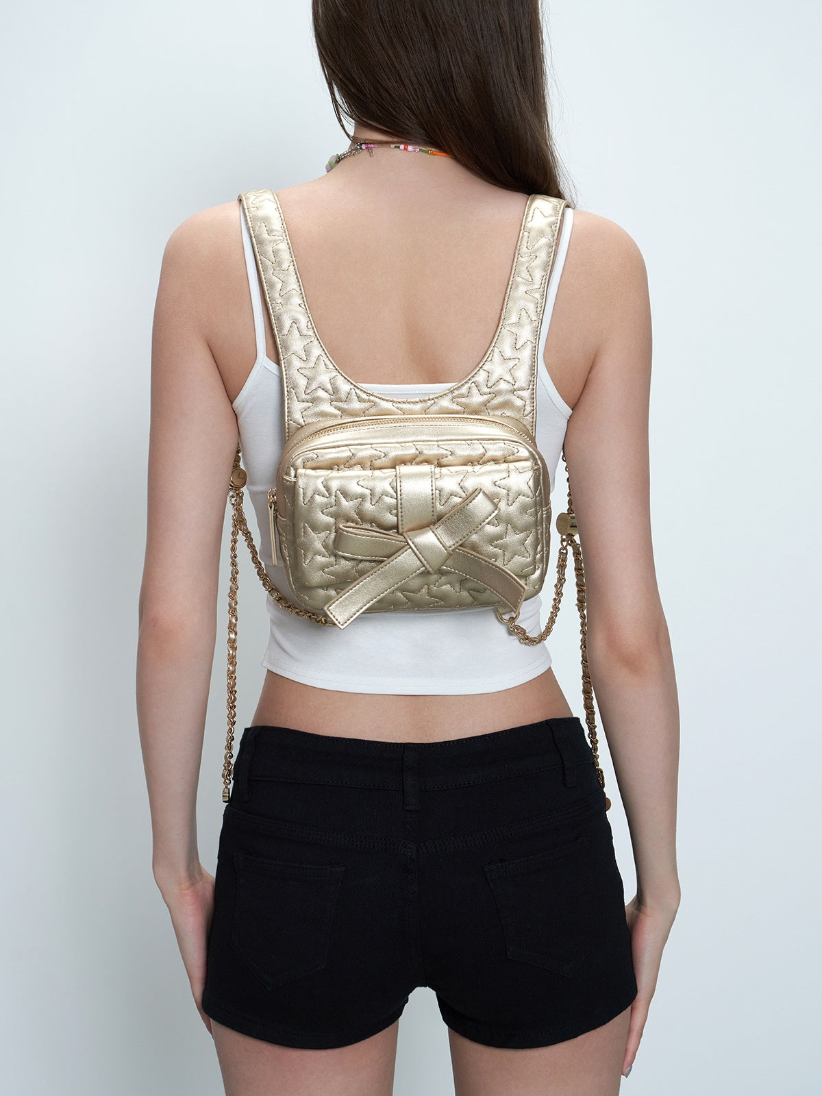 Bowknot Chain Small Backpack