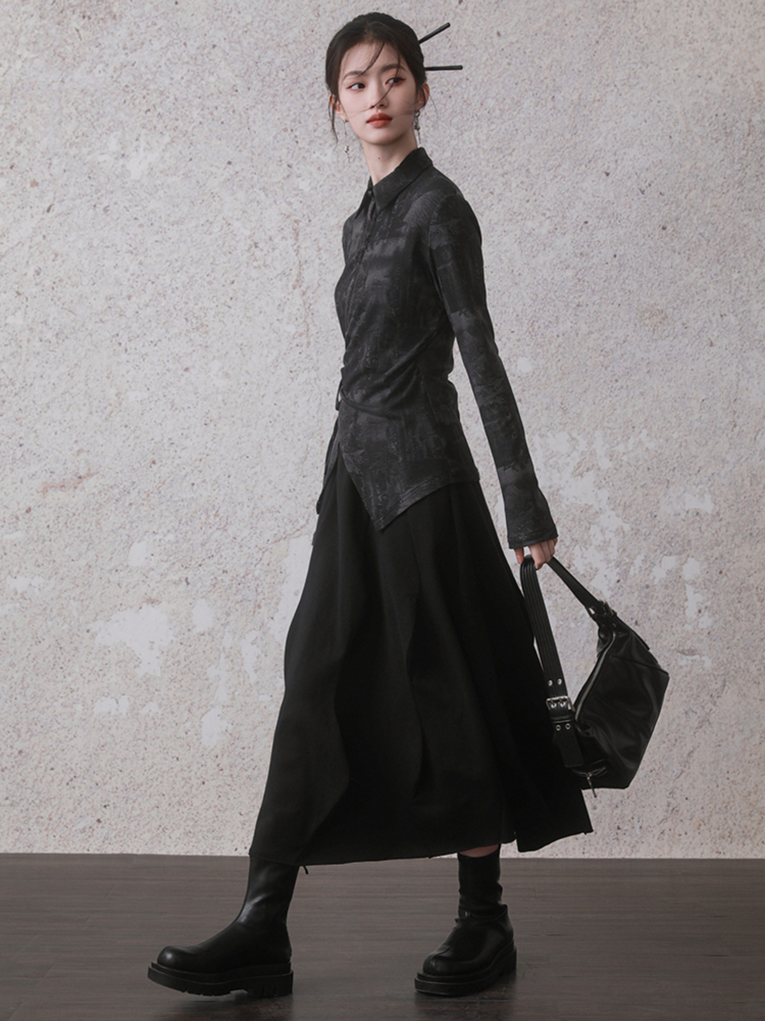 중국 스타일의 기울어 라팔 탑