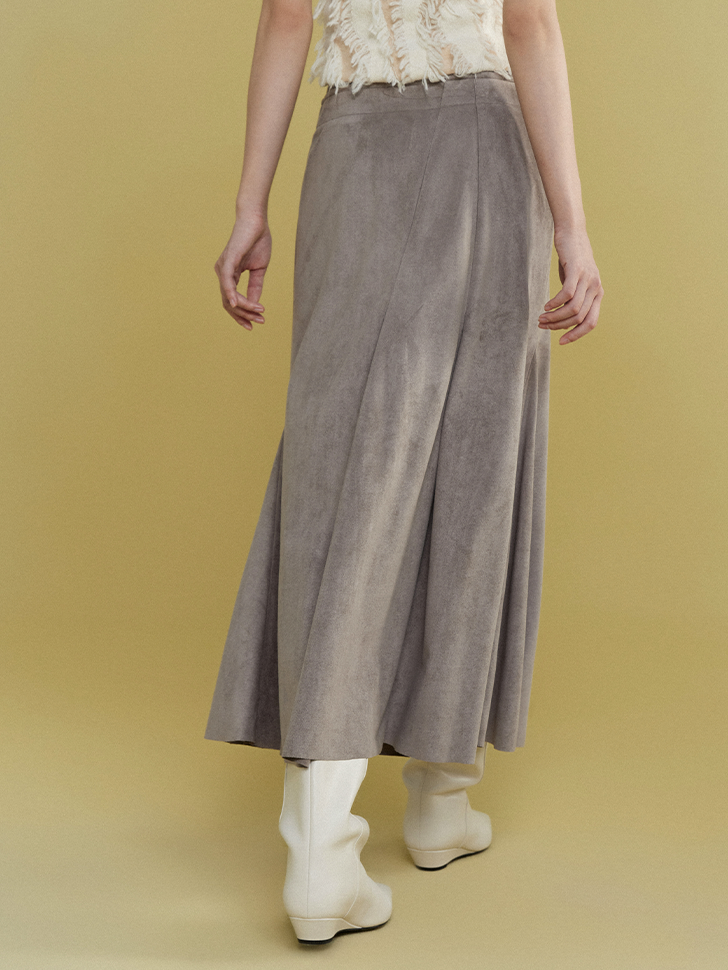 Suede Touch Patchwork Mermaid Skirt