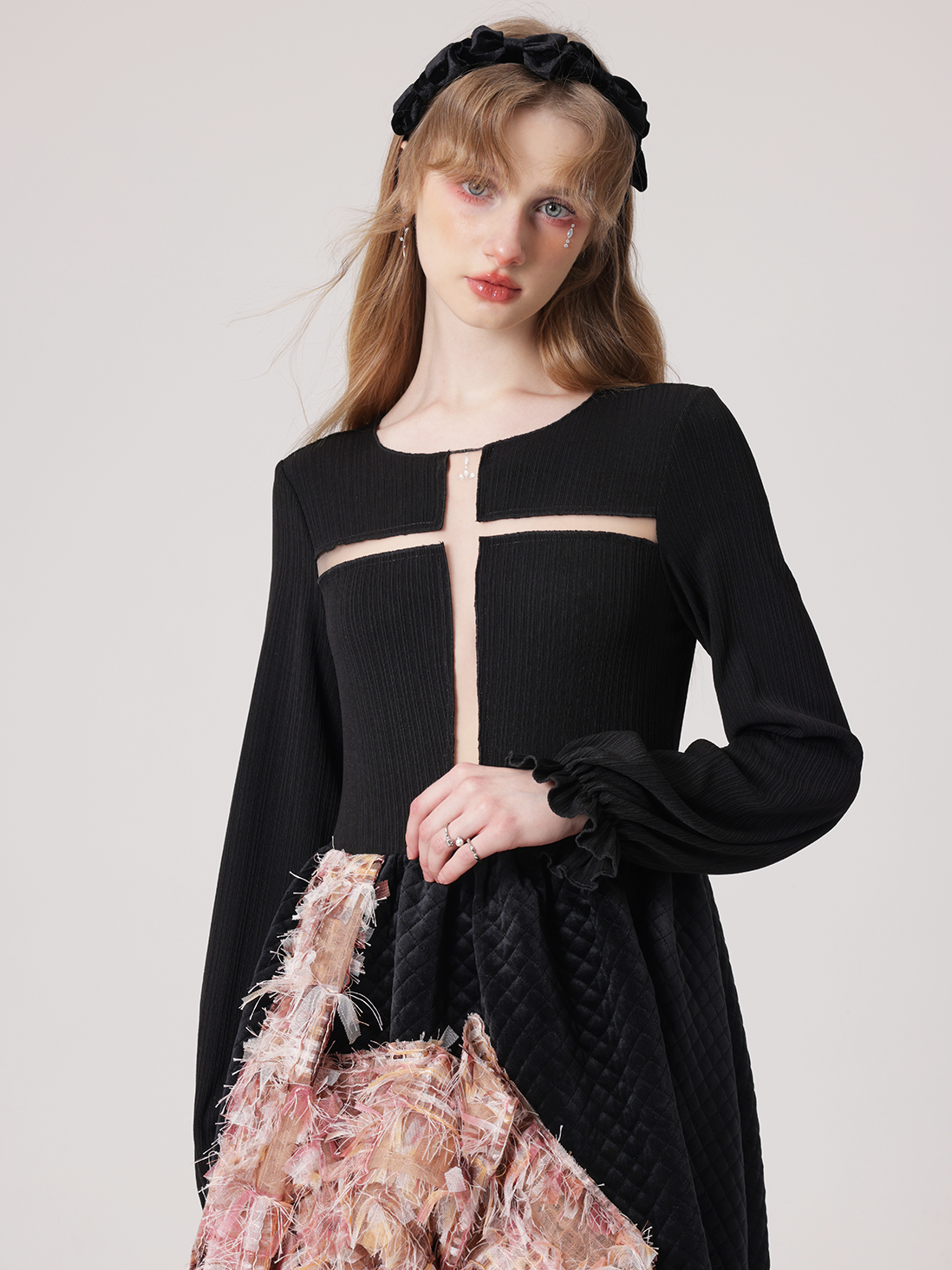 Rose Translucent Design Princess Dress