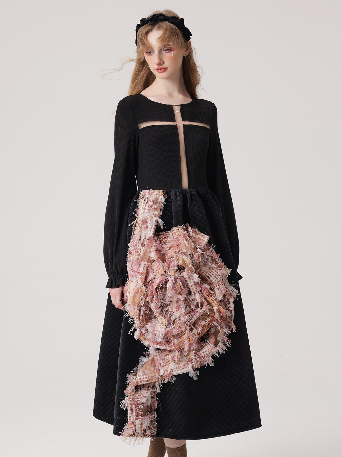 Rose Translucent Design Princess Dress