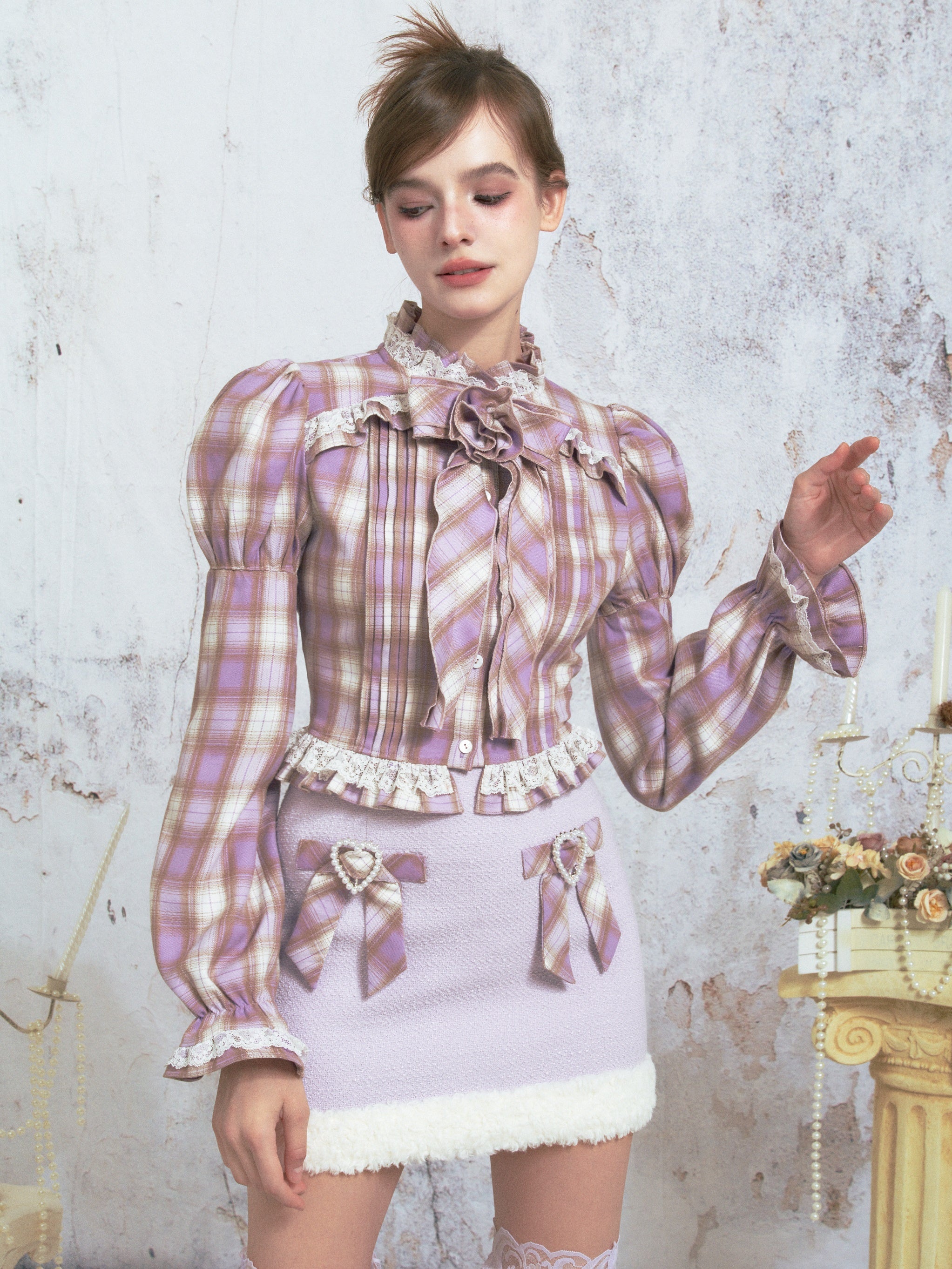 Arnia Puff Sleeved Shirt - Orange