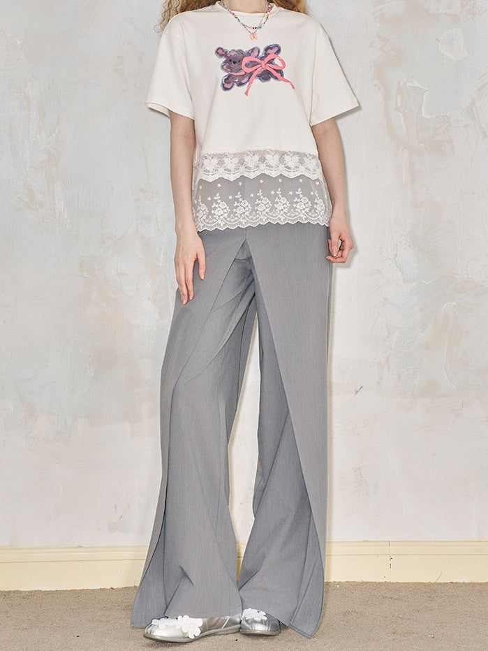 Three-dimensional Deconstructed Wide-leg Pants