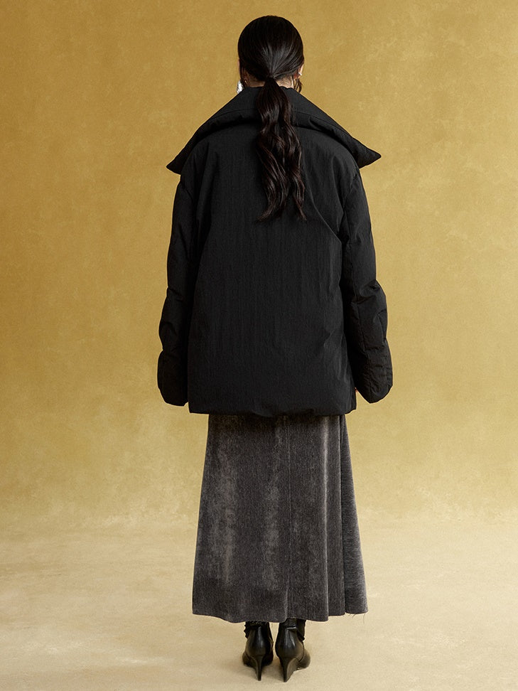 High-Neck Mid-length Down Jacket