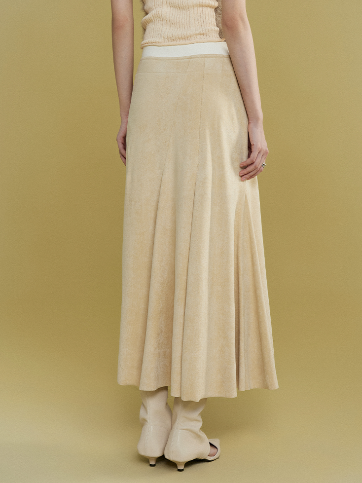 Suede Touch Patchwork Mermaid Skirt