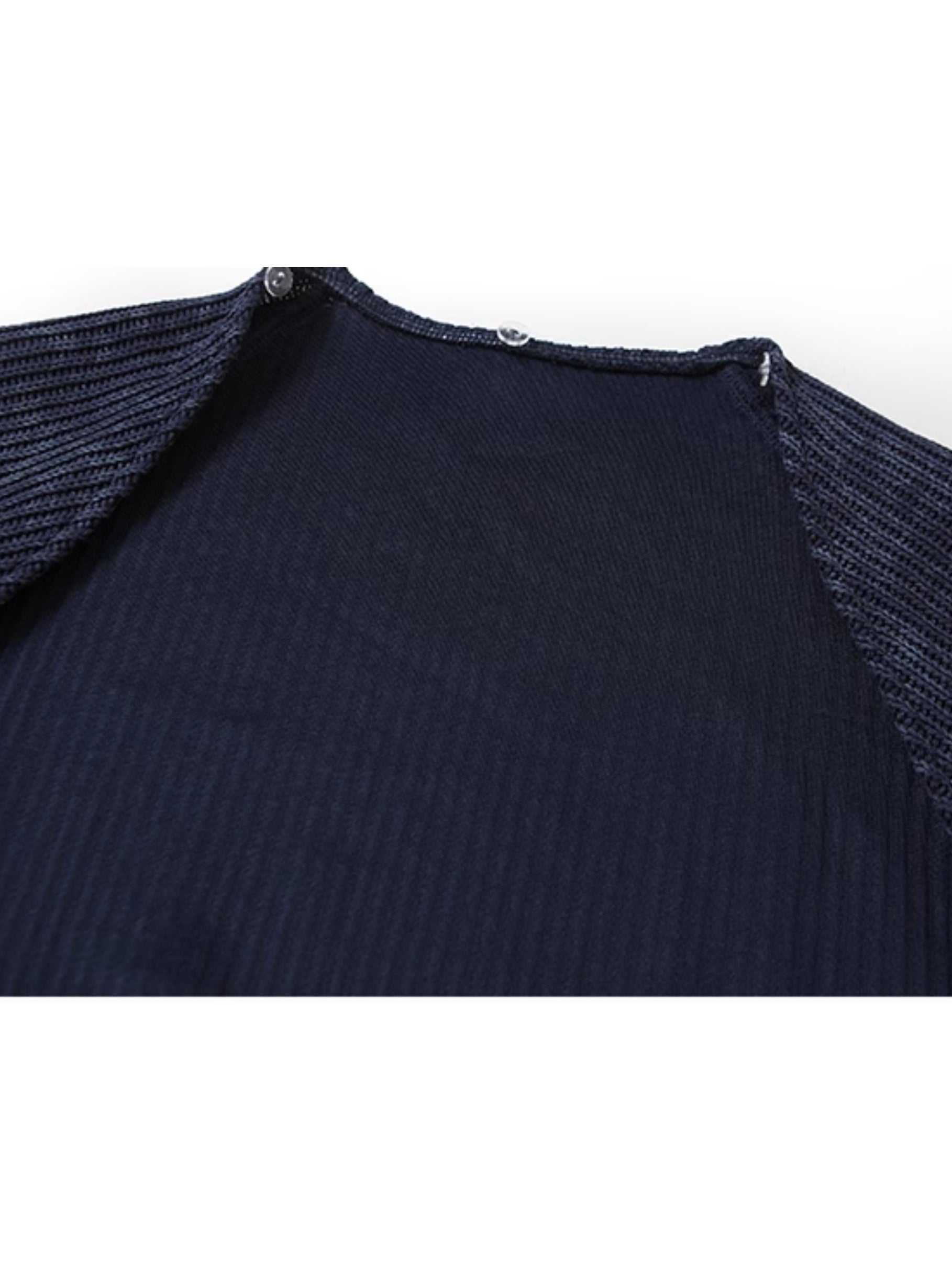 Polo Collar Knitted Sleeveless Top & Shawl Cardigan Set-up