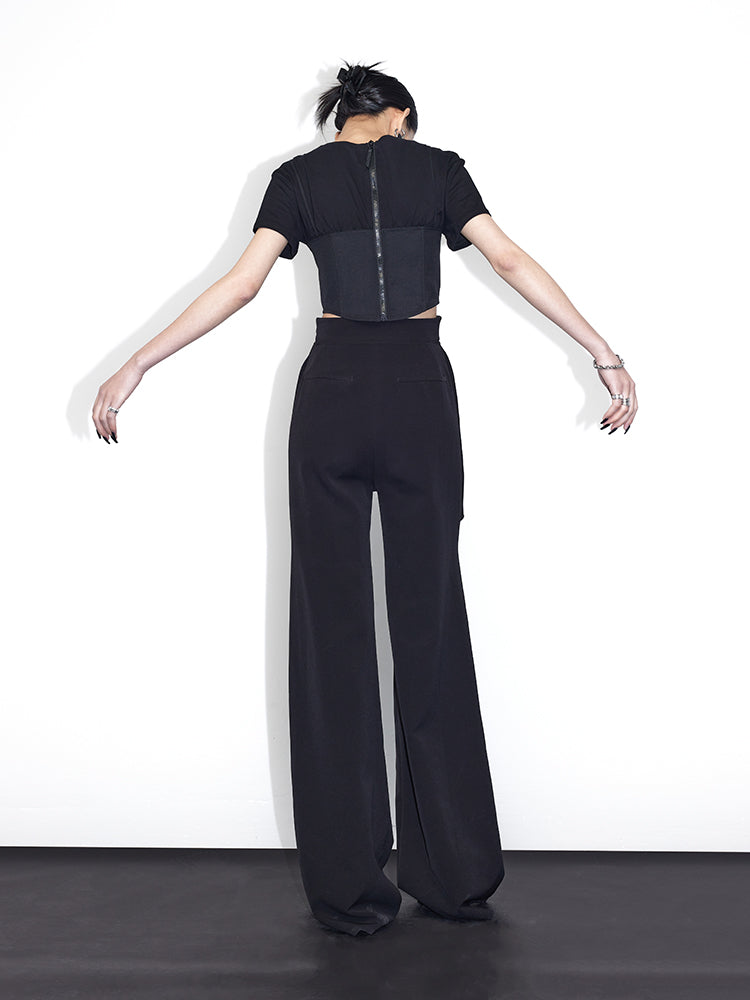 Gefälschtes zweiteiliger Riemen abnehmbares T-Shirt