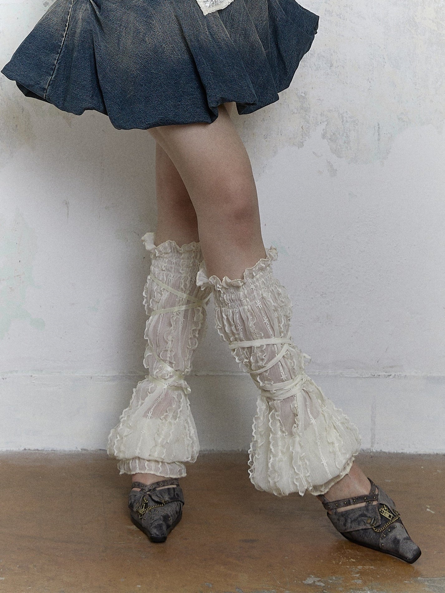 Lace Straps Leg Cover