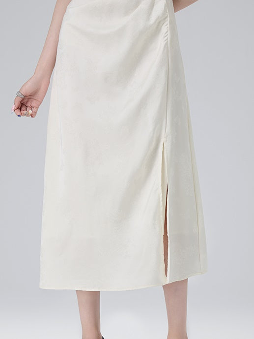 Cut-out Short-sleeved Cheongsam Slimt Dress