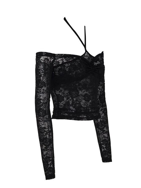 매달린 목 레이스 스트랩 단단한 상단