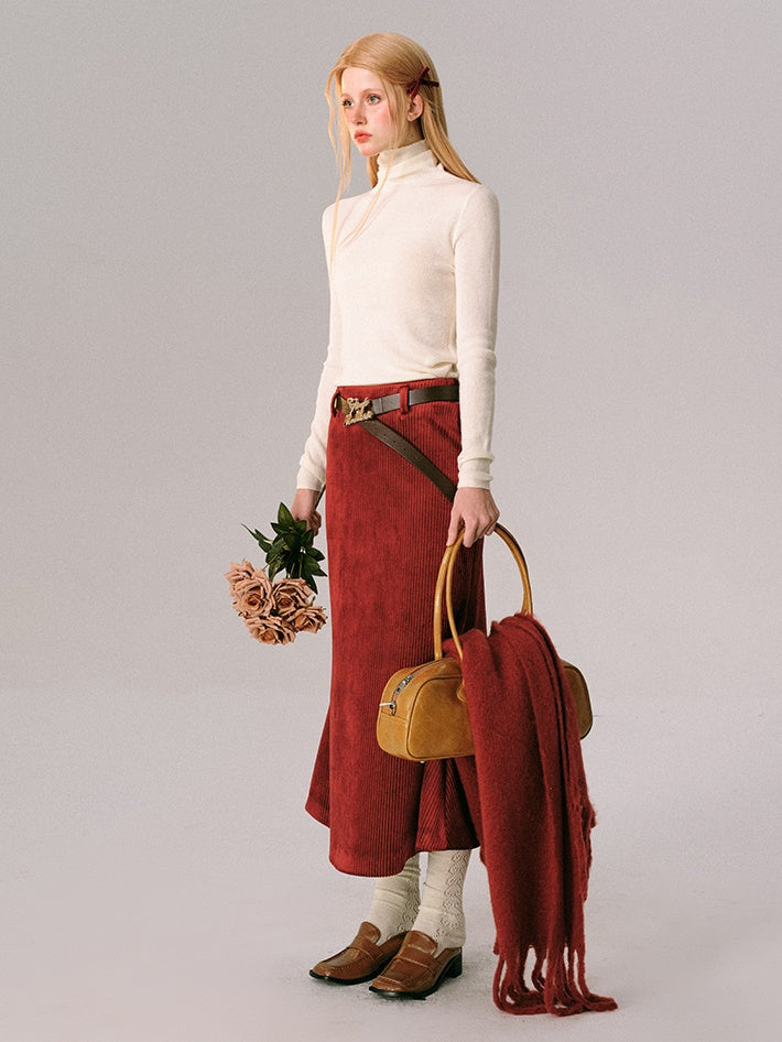 Samt Swing Top Blouson & Mini Faltenrock & langer Meerjungfrau -Rock