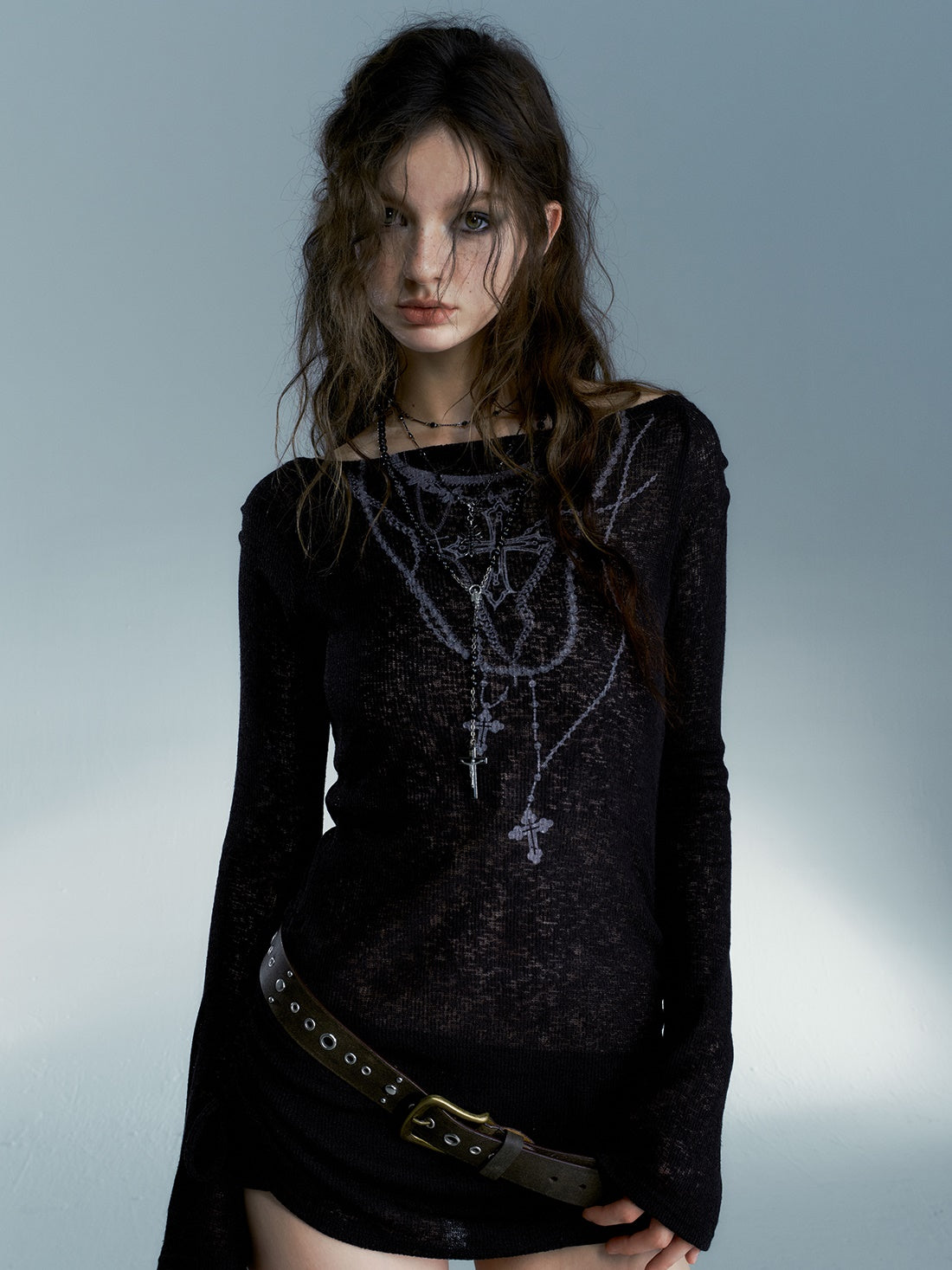 One-Collar Long-sleeved Bottoming Cutsew