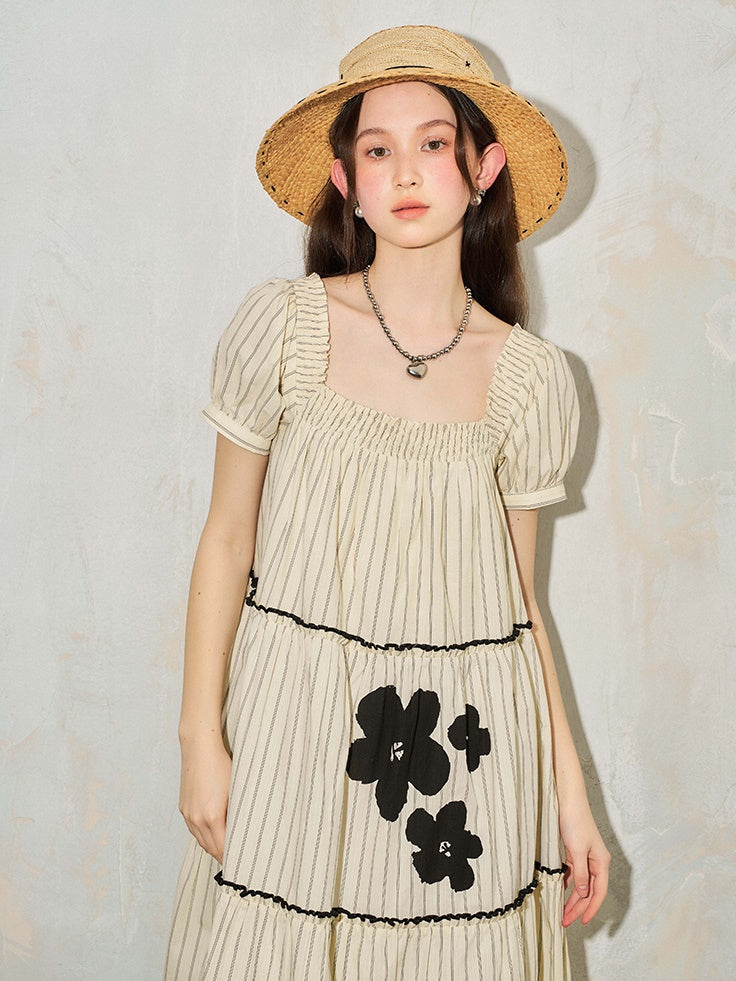 French Style Sunscreen Black Strap Straw Hat