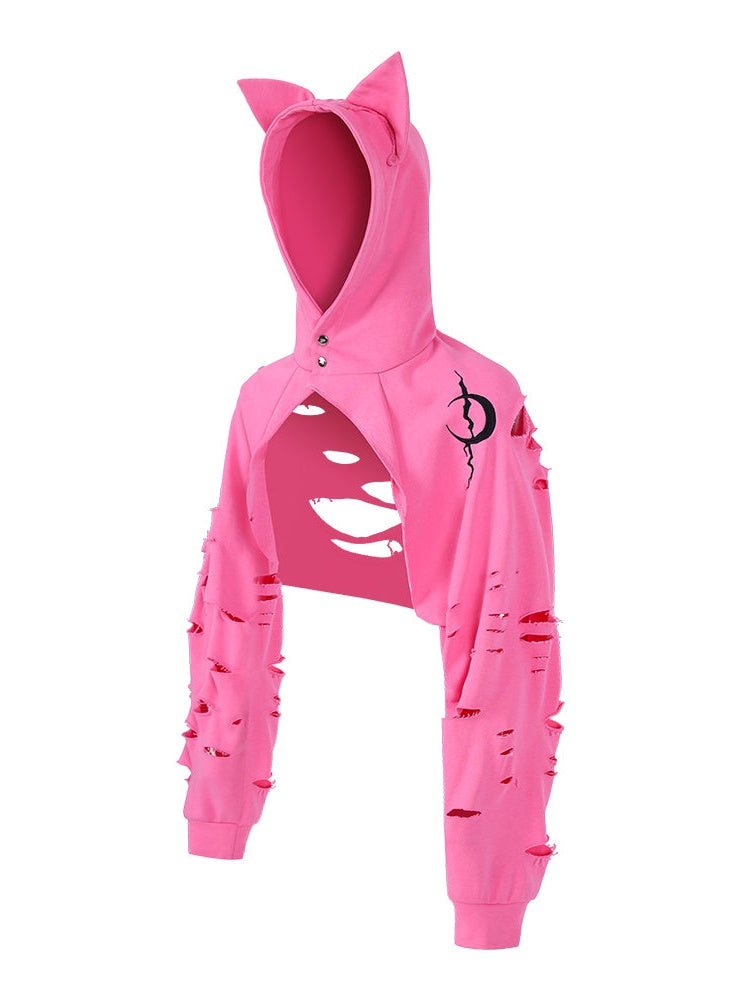 Sphinx Trou à capuche tridimensionnel Sweat