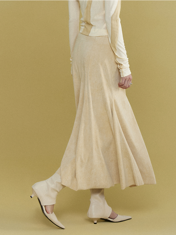 Suede Touch Patchwork Mermaid Skirt