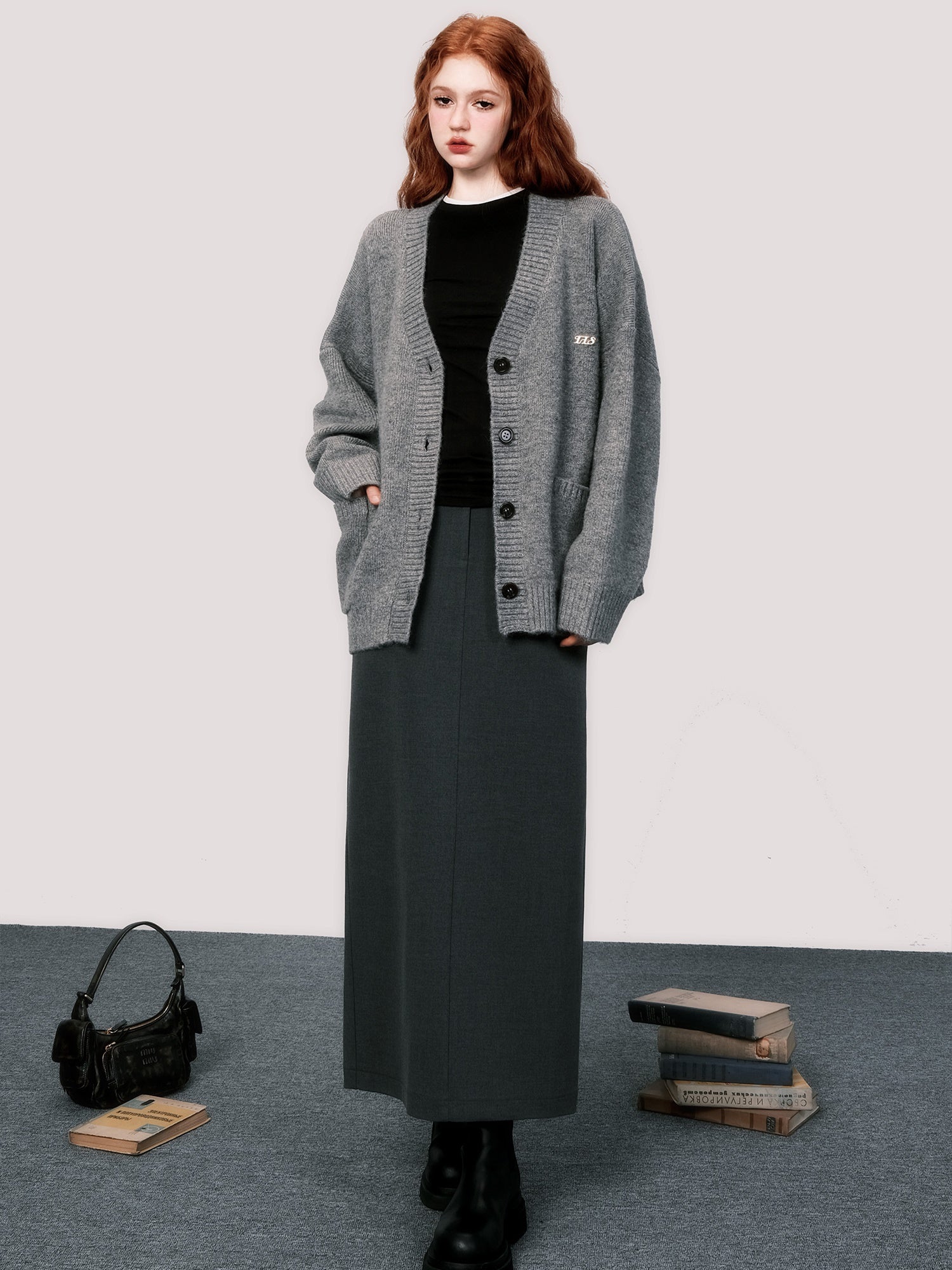 Cardigan en tricot lâche de base