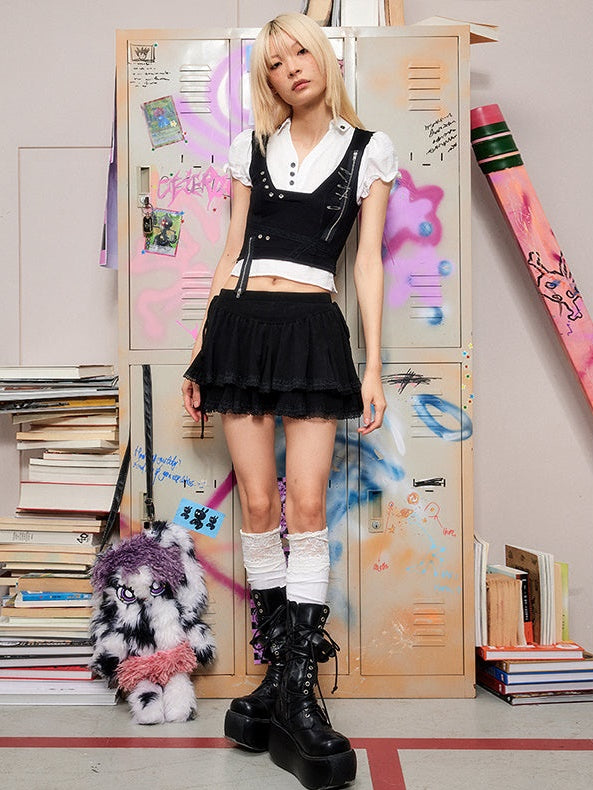 Monotones gefälschtes zweiteiliges Oberteil