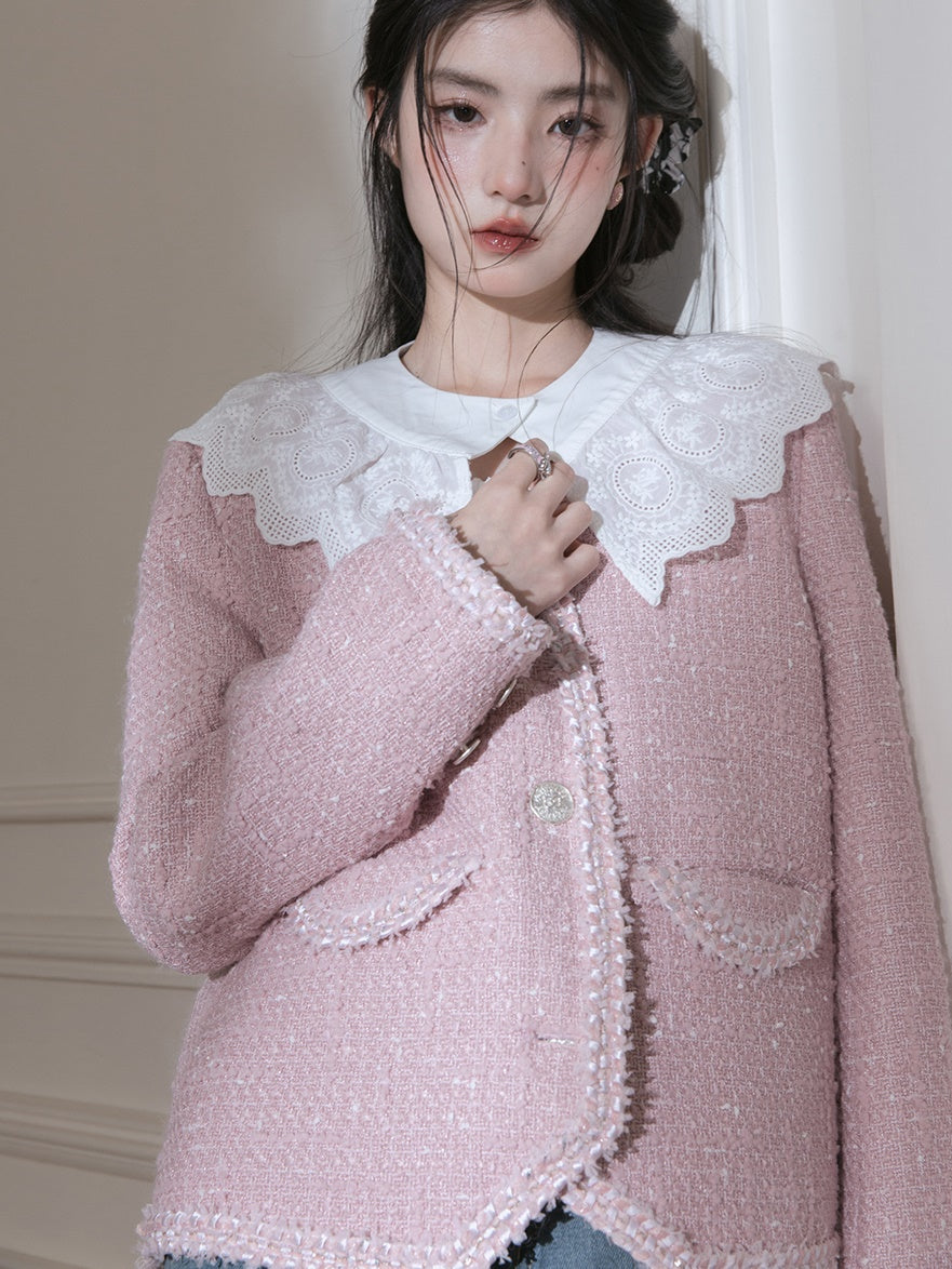 Girly V-Neck Tweed Taste Jacket