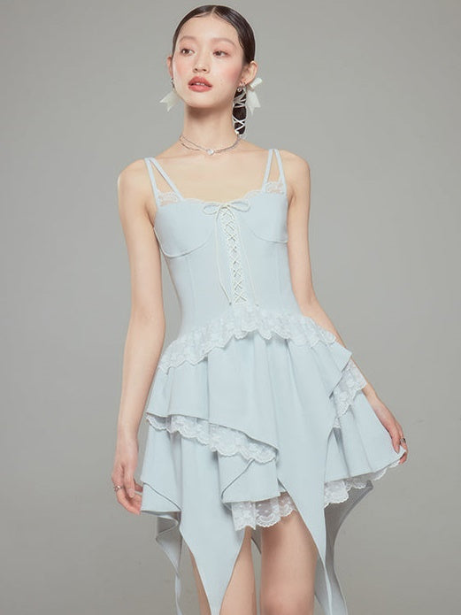 Lace Ballet Suspender Dress & Sleeve Top