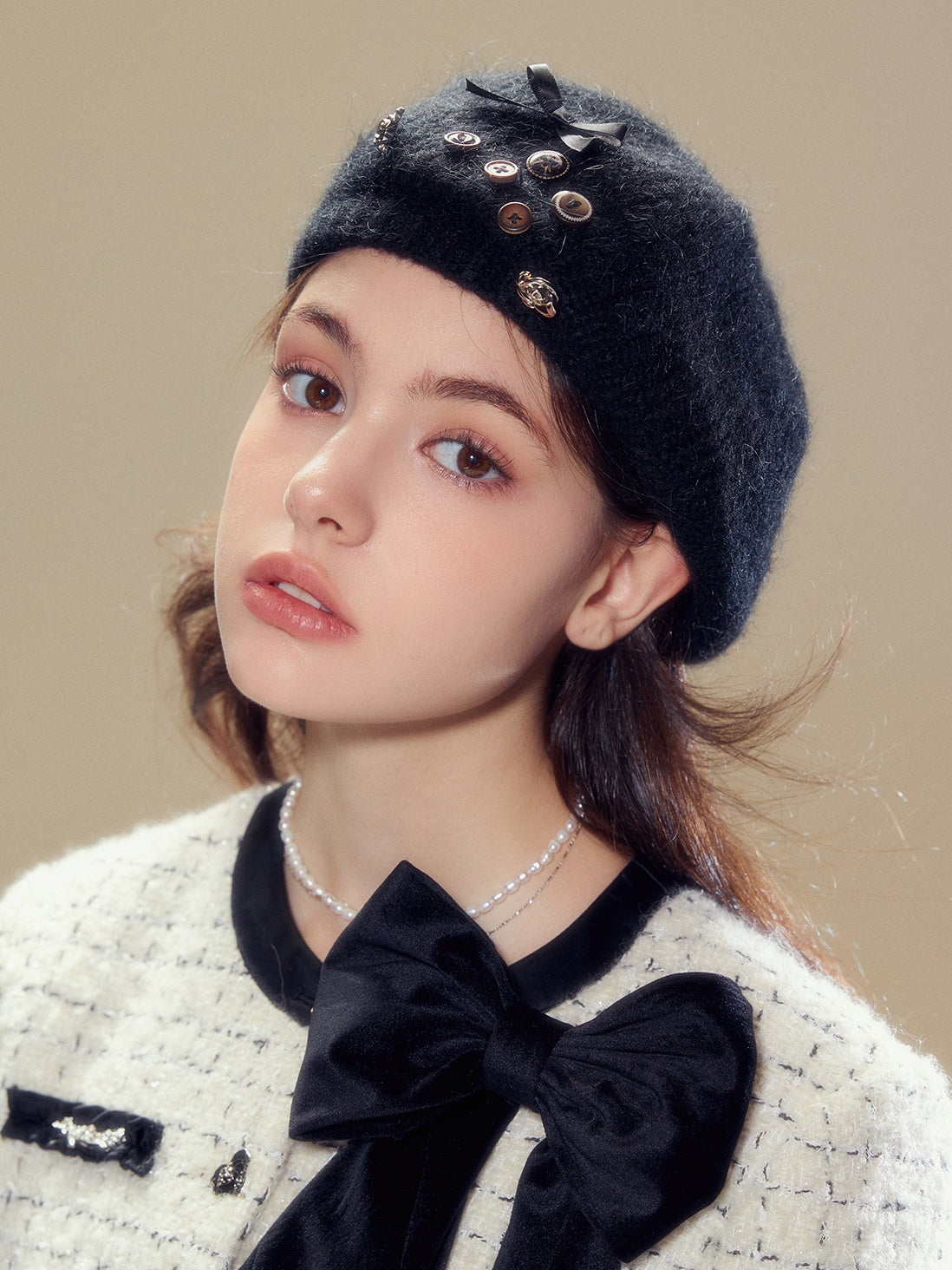 Mohair Knitted Beret