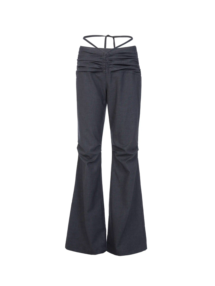 Low-Waist Stretch Slim Casual Flare-Pants