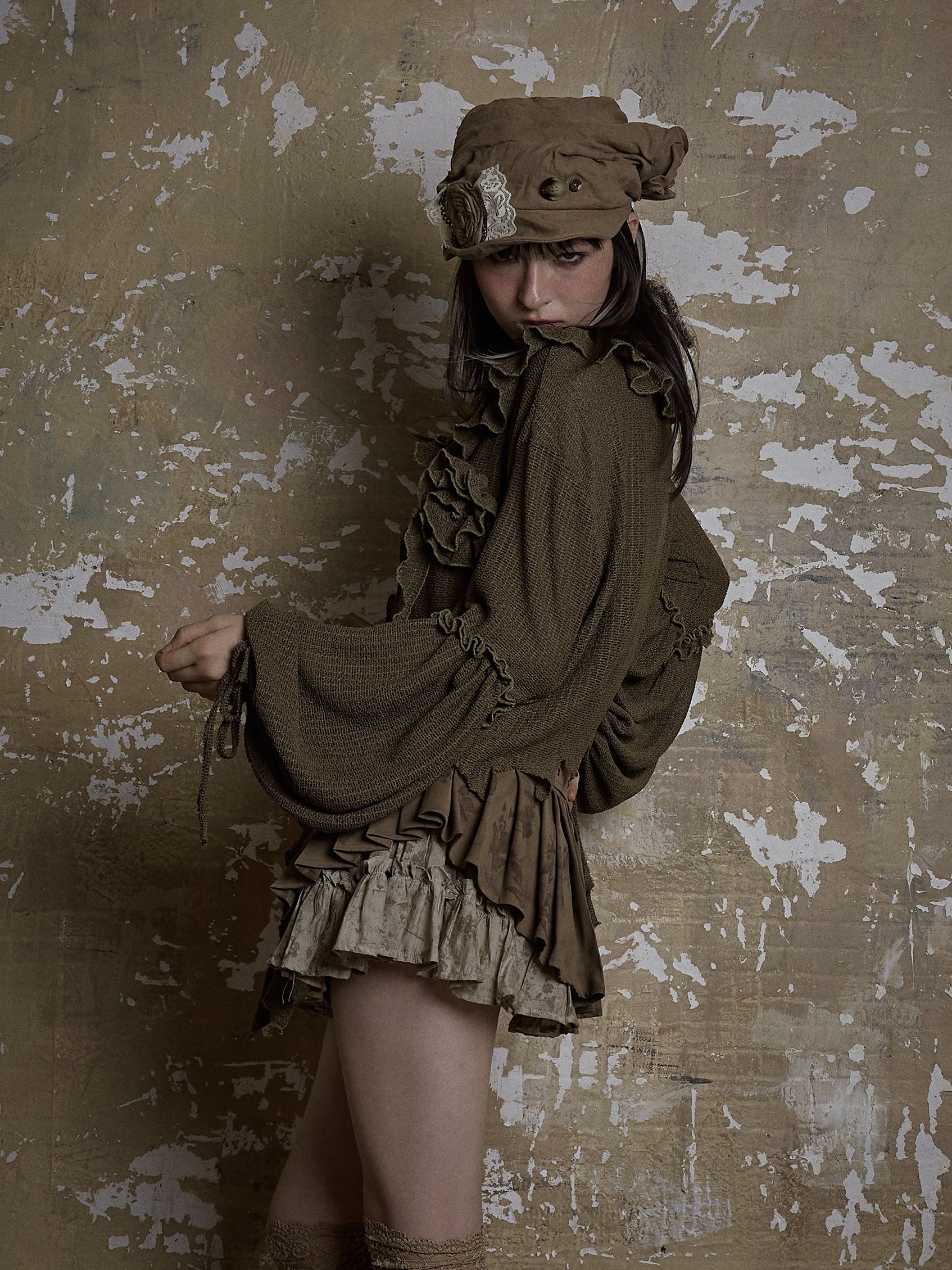 Three-dimensional Floral Loose Cardigan