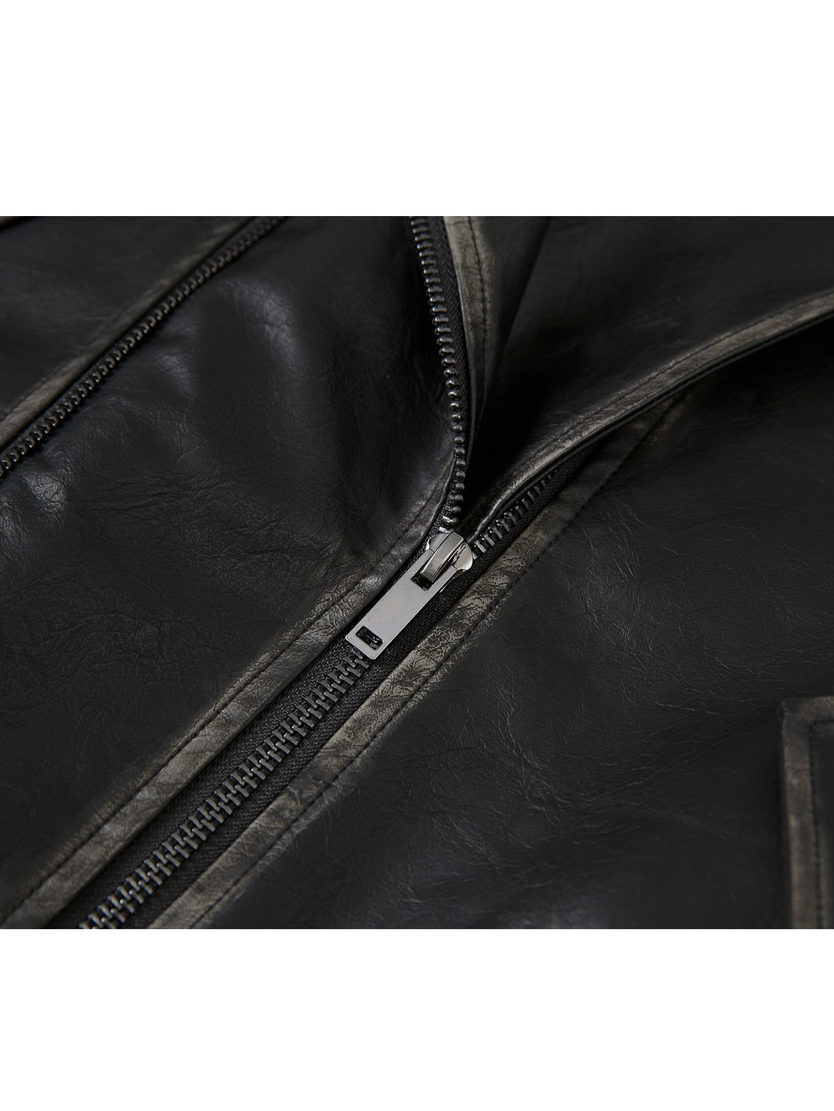 Retro lose Lederjacke