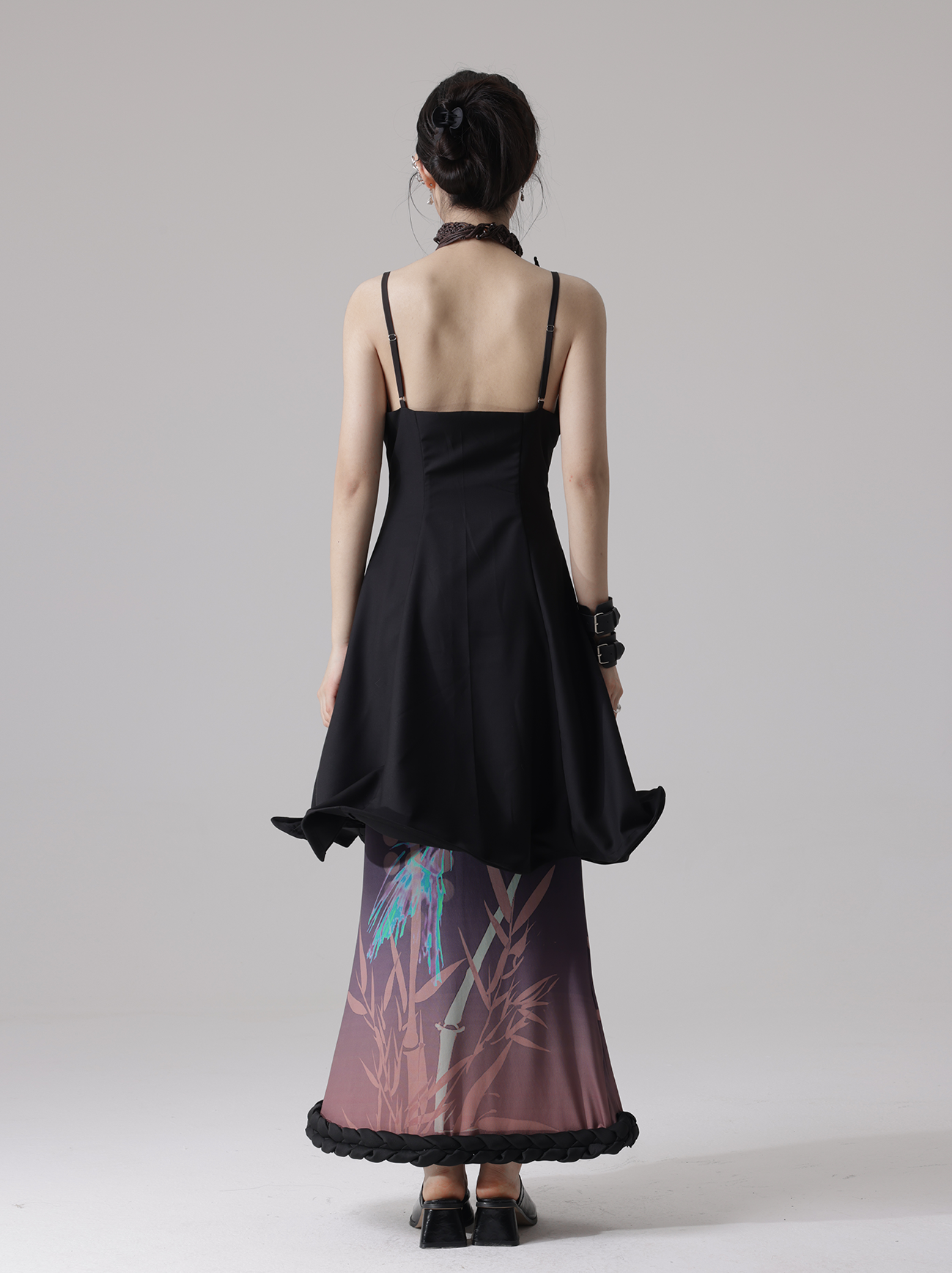 Deformation 3D Suspender Dress