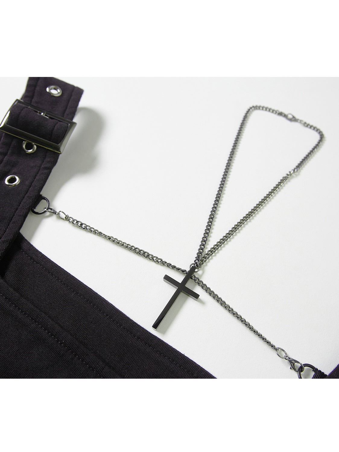 Punk Butterfly Mesh Suspenders Top