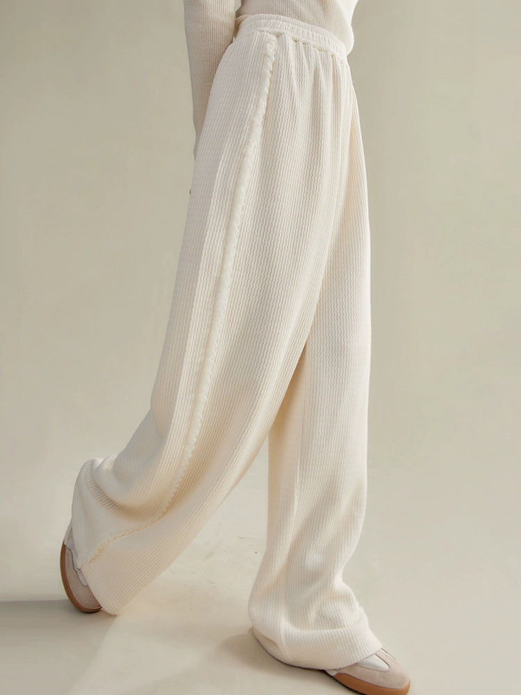 니트 레이스 해협 캐주얼 바지