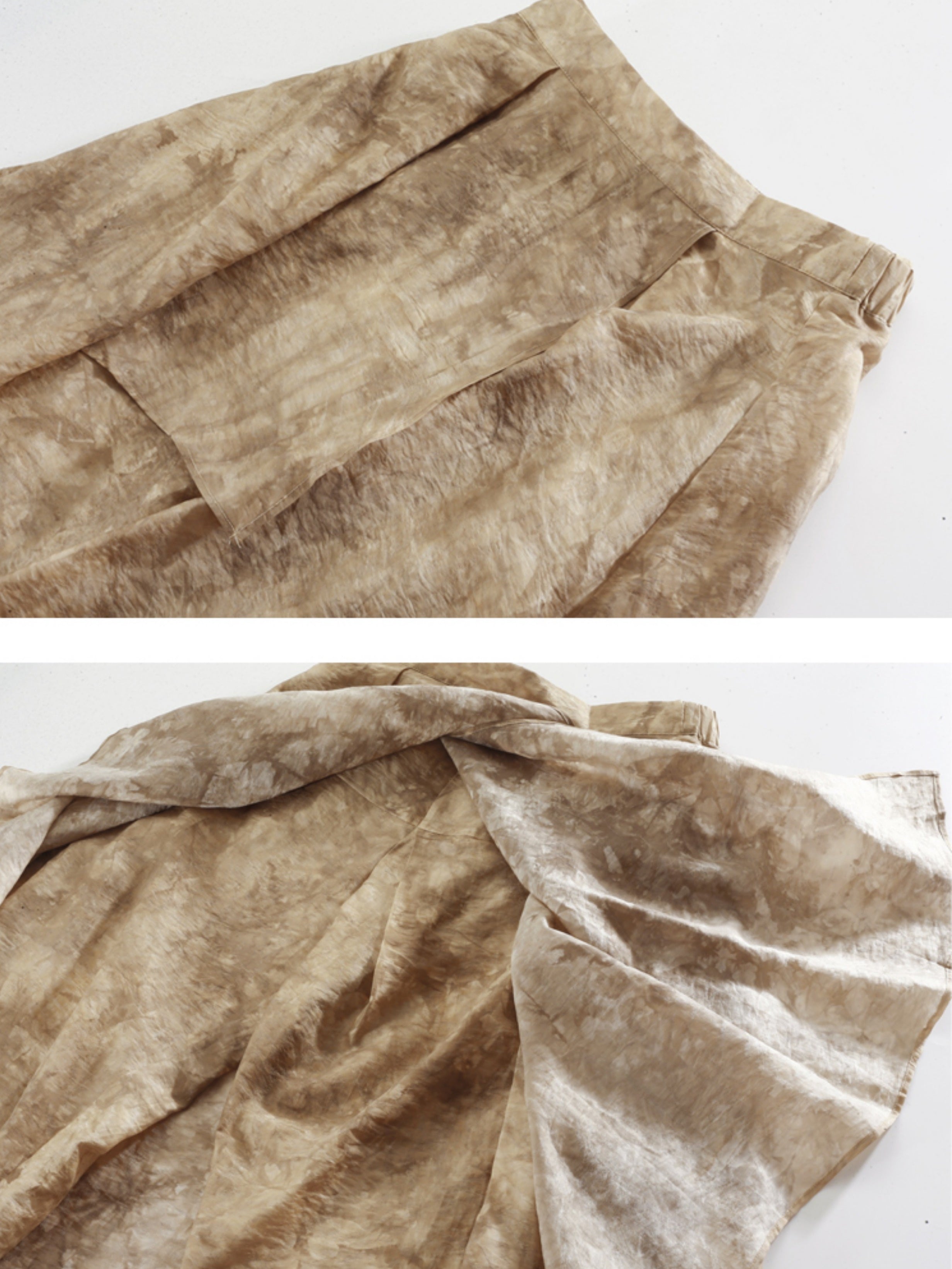 Jacquard Retro Loose Kurzarmhemd & Rockhose