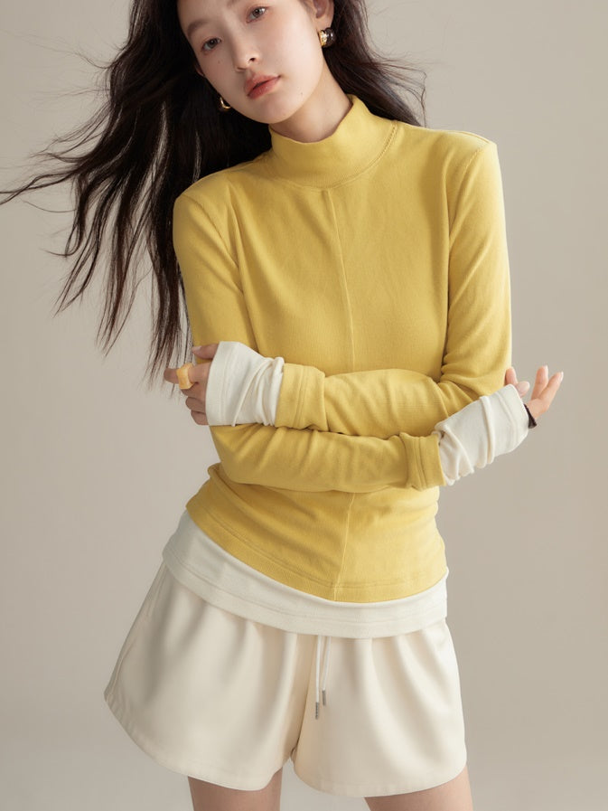 탄성 허리 느슨한 PU 가죽 짧은 바지